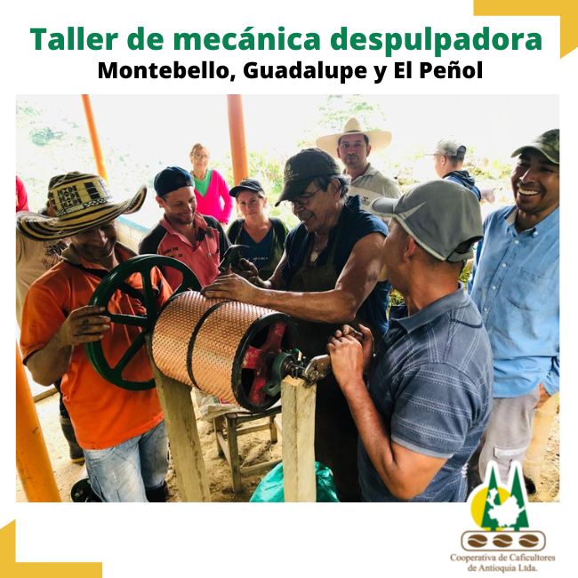 Taller de máquina despulpadora Montebello, Guadalupe y El Peñol