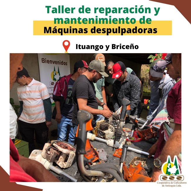 Taller de mecánica de motosierras y guadañas: Ituango y Briceño
