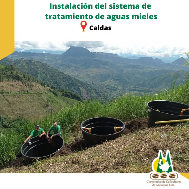 Instalación del sistema de tratamiento de aguas mieles: Caldas