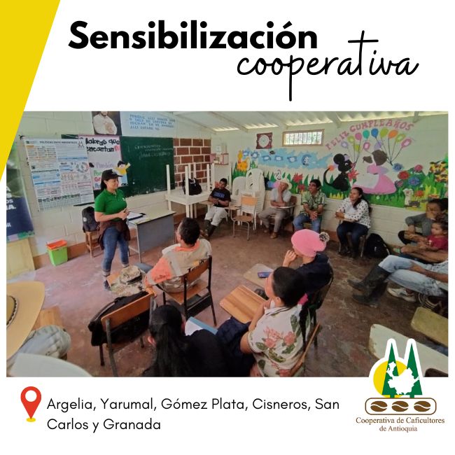 Sensibilización Cooperativa: Argelia, Yarumal, Gómez Plata, Cisneros, San Carlos y Granada